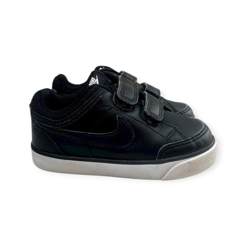 Nike Kids Black Velcro Athletic Sneakers Shoes Size 7C